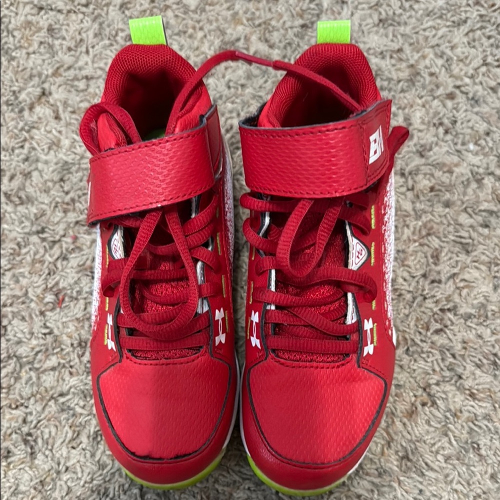 Under Armour Kids Red and Green Sneakers